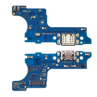 Разъём зарядки для Samsung A015 Galaxy A01 (2019) на плате с микрофоном и компонентами