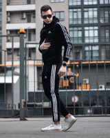 Утеплений костюм з капюшоном Adidas чорний