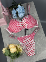 Комплект жіночий Victoria’s Secret Rhinestone White kk062