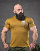 Тактична футболка для відведення поту odin далі бога немає кайот ДЛ6547