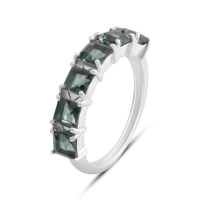 Серебряное кольцо CatalogSilver с топазом Лондон Блю 1.925ct, вес изделия 3,17 гр (2178316) 18 размер