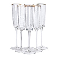 Набір келихів для шампанського Triangle 6 штук по 200 мл, прозорий