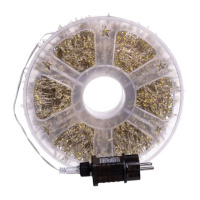 Новогодняя гирлянда комнатная роса Хвойная лапа 50 м 1500 LED белый провод Желтое сияние D1500L50MWY