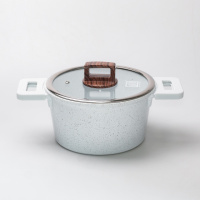 Каструля алюмінієва MGC 3 л з гранітним покриттям, білий