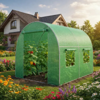 Садова теплиця 4 м² (2 × 2 × 2 м) з вікнами, армована плівка UV-4, парник Польща