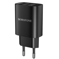 Зарядний пристрій Borofone BN2 (2USB/2.1A) Чорний - купити в SmartEra.ua