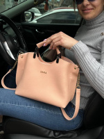 Три відділення. Пудра — стильна сумка — фурнітура метал — топ продажів  (2049)