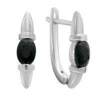 Серебряные серьги CatalogSilver с натуральным сапфиром 2.1ct (2177753)