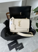 Жіноча сумочка клатч Yves Saint-Laurent LUX молочний