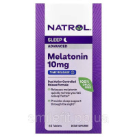 Мелатонін Повільного Вивільнення 10 мг, Melatonin Advanced Sleep, Natrol, 60 таблеток