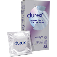 Презервативы Durex Invisible Extra Lube ультратонкие с дополнит. смазкой 12 шт. (5052197057089)