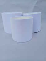 Подарочные коробки без крышки / набор 3 шт / белый с блёстками