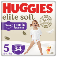 Подгузники Huggies Elite Soft 5 (12-17кг) Mega 34 шт (5029053549354)