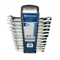 Ключи рожково-накидные с трещоткой 8-19мм 12ед. СТАНДАРТ NGW12ST