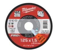 Диск відрізний по металу MILWAUKEE, SCS 41/125х1,5 PRO+, діаметр 125мм