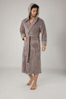 Nusa Халат чоловічий з капюшоном Nusa 2805 бежевий