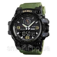 Годинник наручний чоловічий SKMEI 1586AG ARMY GREEN, чоловічий армійський водостійкий тактичний. Колір: зелений