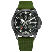 Awarder Embroidery Black-Army Green Green  Automatic 10ATM