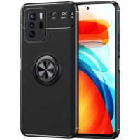 TPU чохол Deen ColorRing під Магнітний тримач (opp) для Xiaomi Redmi Note 10 5G / Poco M3 Pro (Чорний / Чорний) - купити в SmartEra.ua