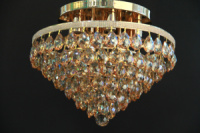 Хрустальная люстра SVLIGHT шестиламповая B21401/6 золото+янтарь