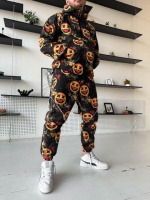 Костюм плащівка принт анорак штани капюшон