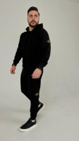 Спортивний костюм Stone Island з худі на молнії чорний