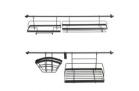 Набор полок кухонных с рейлингом Kamille - 2 x 780 мм 16 ед. 1 шт.