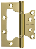 Петля накладна метелик RICH-ART 100 мм 2 ВВ (100х75х2,5) РВ золото поліроване