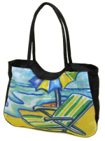 PODIUM Сумка Женская Пляжная текстиль Podium /1328 black