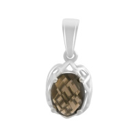 Серебряная подвеска CatalogSilver с раухтопазом (дымчатым кварцем) 1.11ct (2177708)