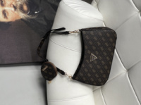 Сумка жіноча Guess Noelle багет 2 в 1 коричневий