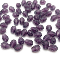 Хрустальные бусины «капля» Размер-  4*6 мм. Цвет - аметист. Цена указана за 1 шт