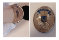 Жетон поліції із поліуретану на липучці з можливістю нанесення номера