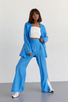 Жіночий костюм жіночий у стилі кежуал — синій колір, S (є розміри)