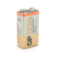 Батарейка щелочная GP ULTRA ALKALINE 1604AU-S1, 9V, крона, 6LF22 10 (100шт.) х10(10шт.) х1 в вакуумной упаковке цена за 1шт