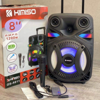 Портативная колонка Kimiso QS-4811 Bluetooth, с микрофоном для караоке, FM радио, MP3, пультом