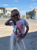 АКЦІЯ!  Рожева стильна молодіжна бананка, що переливається, екошкіра під зміїну структуру (0285)