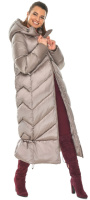 Куртка женская Braggart зимняя длинная с капюшоном - 58968 аметриновый цвет