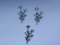 Металлический декор «Веточка» Цвет - сталь. Размер - 4,2см×2см. Цена указана за 1 шт