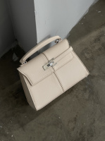 Сумка JW PEI Elise Big size бежевий+срібло