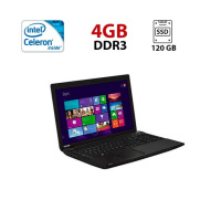 Ноутбук Toshiba Satellite Pro C50-B / 15.6« (1366x768) TN / Intel Celeron N2830 (2 ядра по 2.16 - 2.41 GHz) / 4 GB DDR3 / 120 GB SSD / Intel HD...