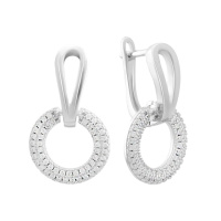 Серебряные серьги CatalogSilver с фианитами (2142928)