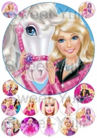Вафельные картинки на тему: Барби