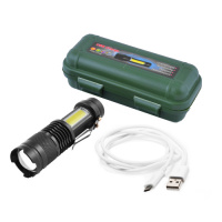 Фонарь Police 1812 C - XPE + COB встр. аккум., ЗУ microUSB, BOX