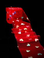 Фатин для рукоделия «Микки» Ширина - 6 см. Цвет - красный. отрез 3 метра