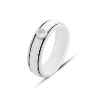 Серебряное кольцо CatalogSilver с керамикой, фианитами, вес изделия 4,22 гр (2159971) 17.5 размер