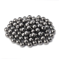 Пластиковые бусины люкс. Размер - 4 мм. Цвет - никель. Упаковка -5 грам (приб.161 шт)