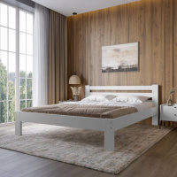 Односпальная деревянная кровать Mebigrand Бавария Белый (RAL9003) 90х200 см (MBG-14901)