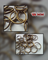 Соединительные кольца (двойные). Размер - 12 мм. Цвет - бронза. Упаковка - 5 грам( прим.24шт)