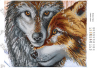 Схема під бісер Вовча пара